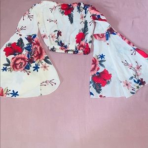 White Floral Top